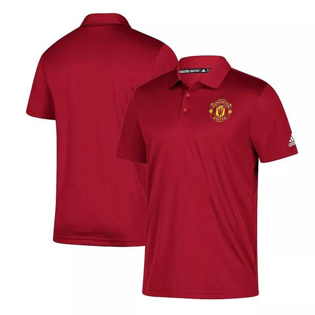 Mens adidas Navy Manchester United Grind climalite Polo Man Blue Product Image