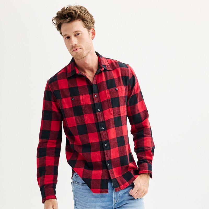 Mens Sonoma Goods For Life Flannel Button-Down Shirt Product Image