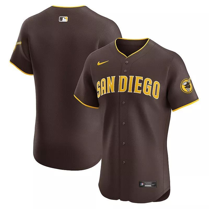 Mens Nike San Diego Padres Road Vapor Premier Elite Patch Jersey Product Image