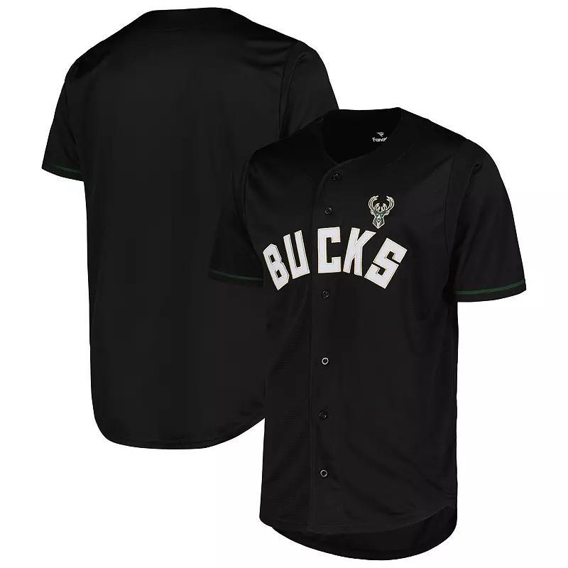 Mens Fanatics Branded Milwaukee Bucks Pop Baseball Jersey Product Image