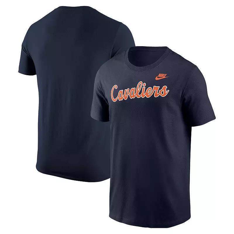 Mens Nike Virginia Cavaliers Vintage Script Core T-Shirt Blue Product Image