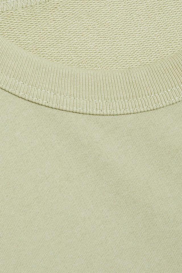 French Cotton-terry Sweatshirt In Light Green Product Image