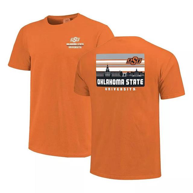 Mens Oklahoma State Cowboys Striped Campus Skyline T-Shirt Product Image