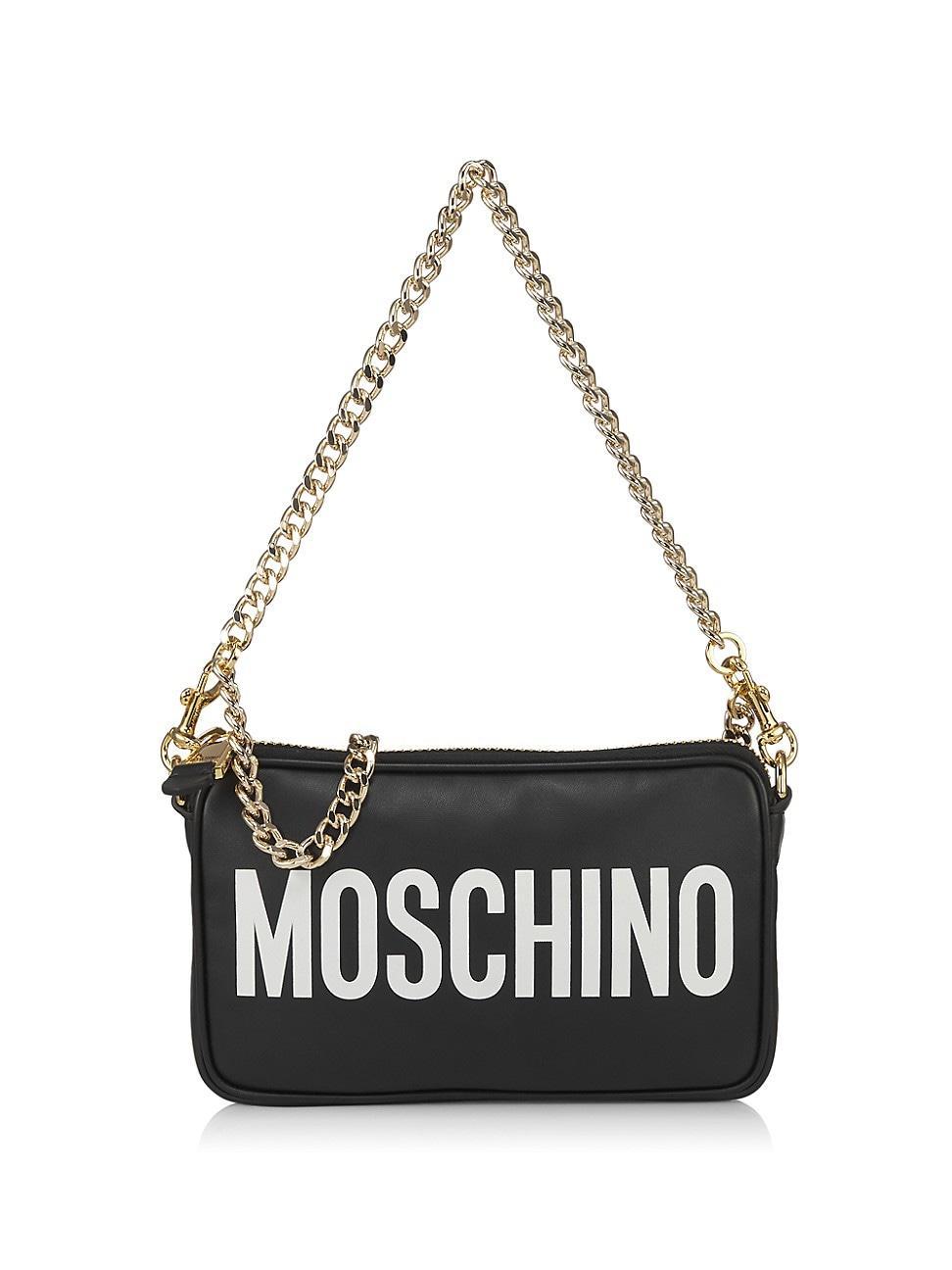 Womens Leather Logo Shoulder Bag Product Image