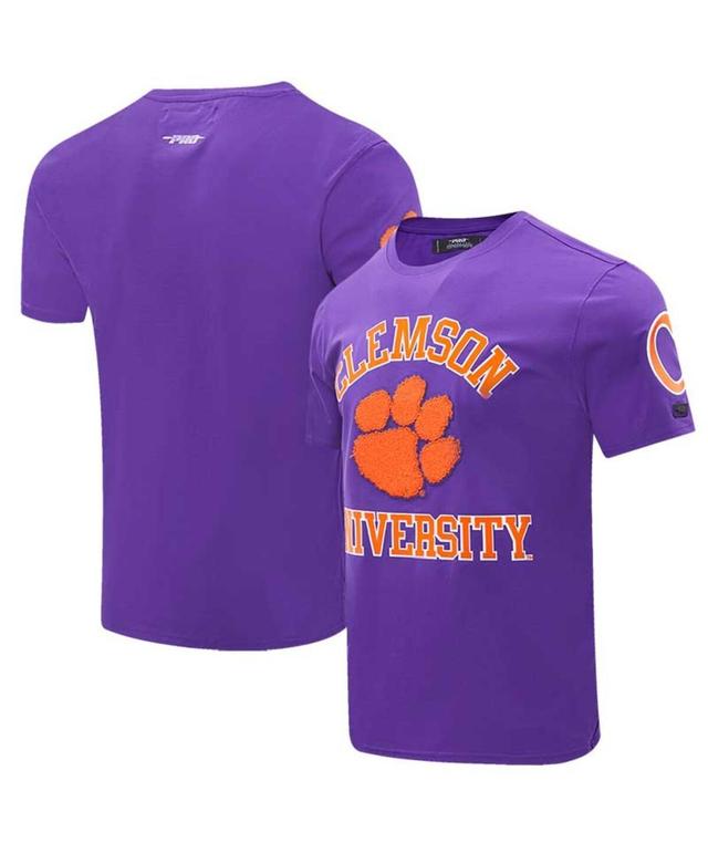 Mens Pro Standard Purple Clemson Tigers Classic Stacked Logo T-shirt Product Image