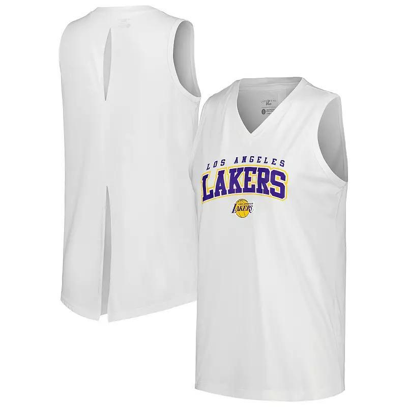 Womens Levelwear Los Angeles Lakers Paisley Peekaboo Tank Top Product Image