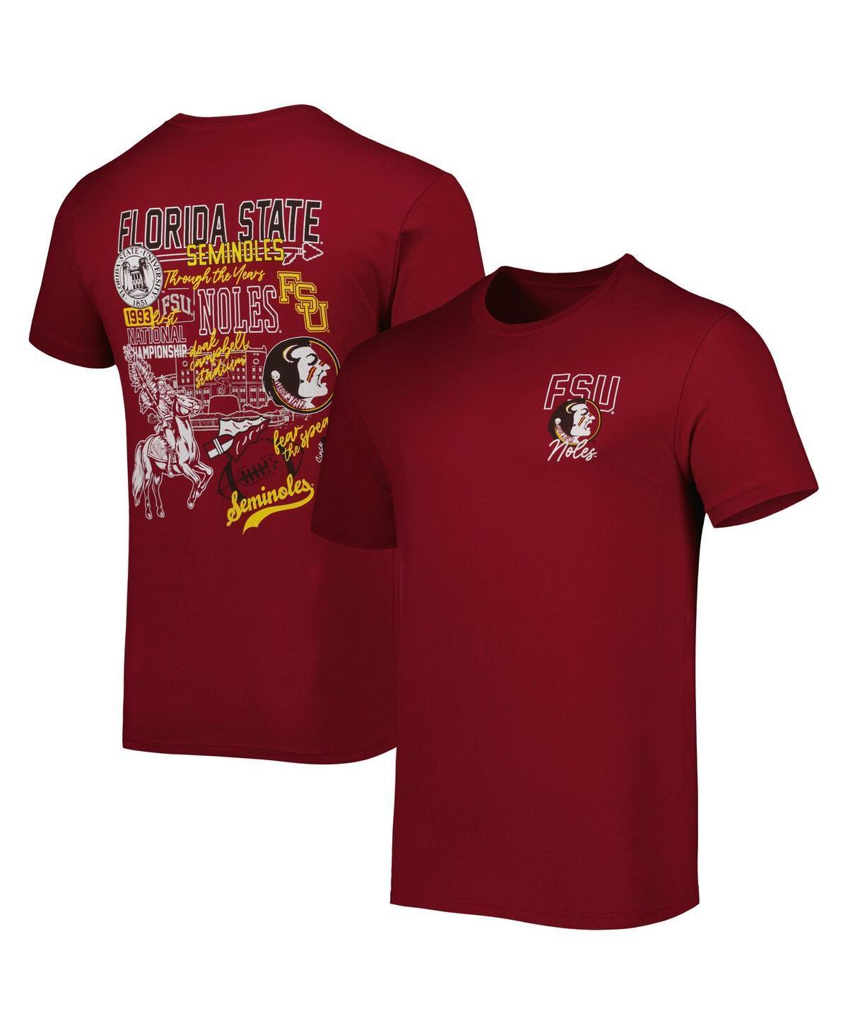 Mens Garnet Florida State Seminoles Vintage Through the Years 2-Hit T-Shirt Product Image