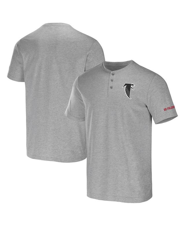 Mens NFL x Darius Rucker Collection by Fanatics Heather Gray Las Vegas Raiders Henley T-Shirt Grey Product Image