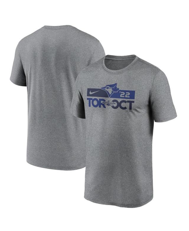 Mens Nike Heather Charcoal Toronto Blue Jays 2022 Postseason T-shirt Product Image