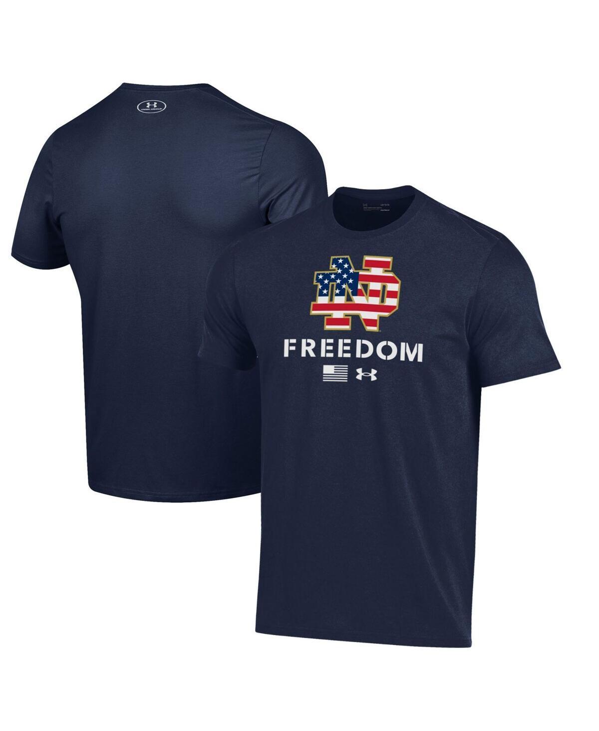 Mens Under Armour Navy Notre Dame Fighting Irish Freedom Flag Performance T-shirt product image