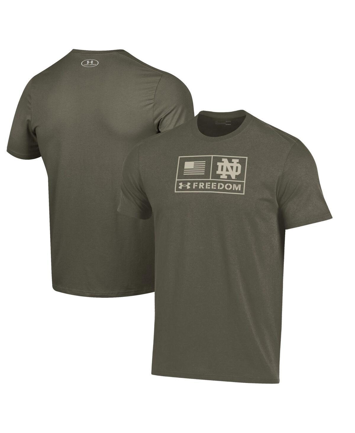 Mens Under Armour Notre Dame Fighting Irish Freedom Performance T-Shirt Blue Product Image