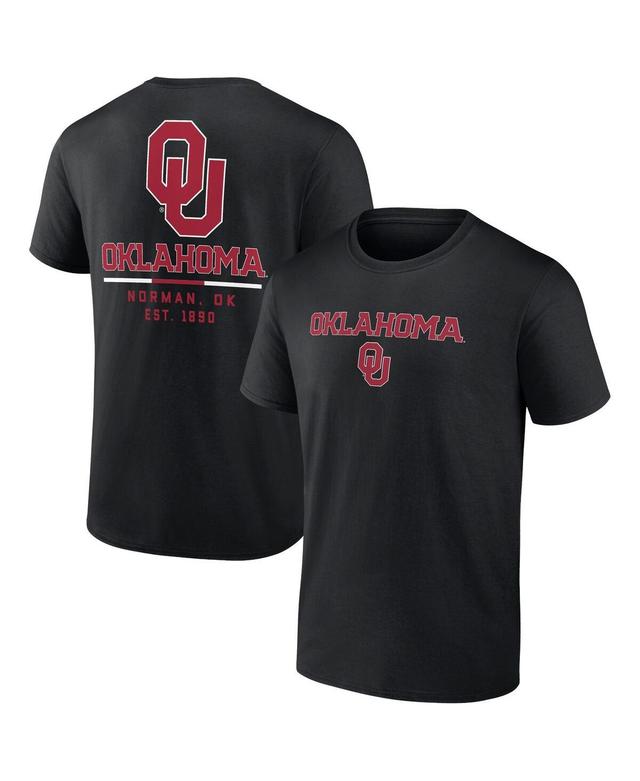 Mens Fanatics Black Oklahoma Sooners Game Day 2-Hit T-shirt Product Image