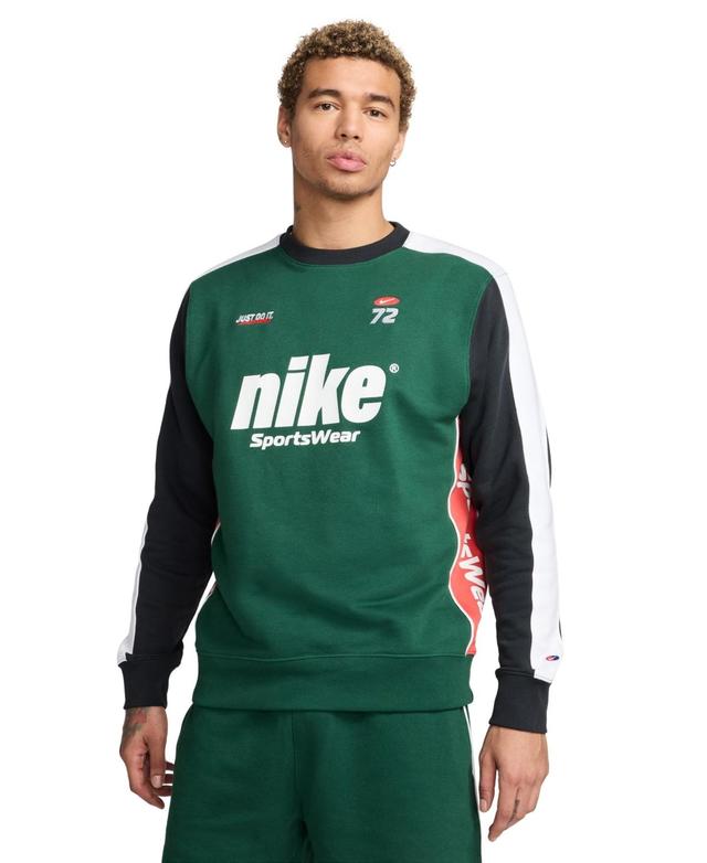 Nike Mens Sportswear Club Fleece Standard-Fit Colorblocked Logo Sweatshirt Product Image