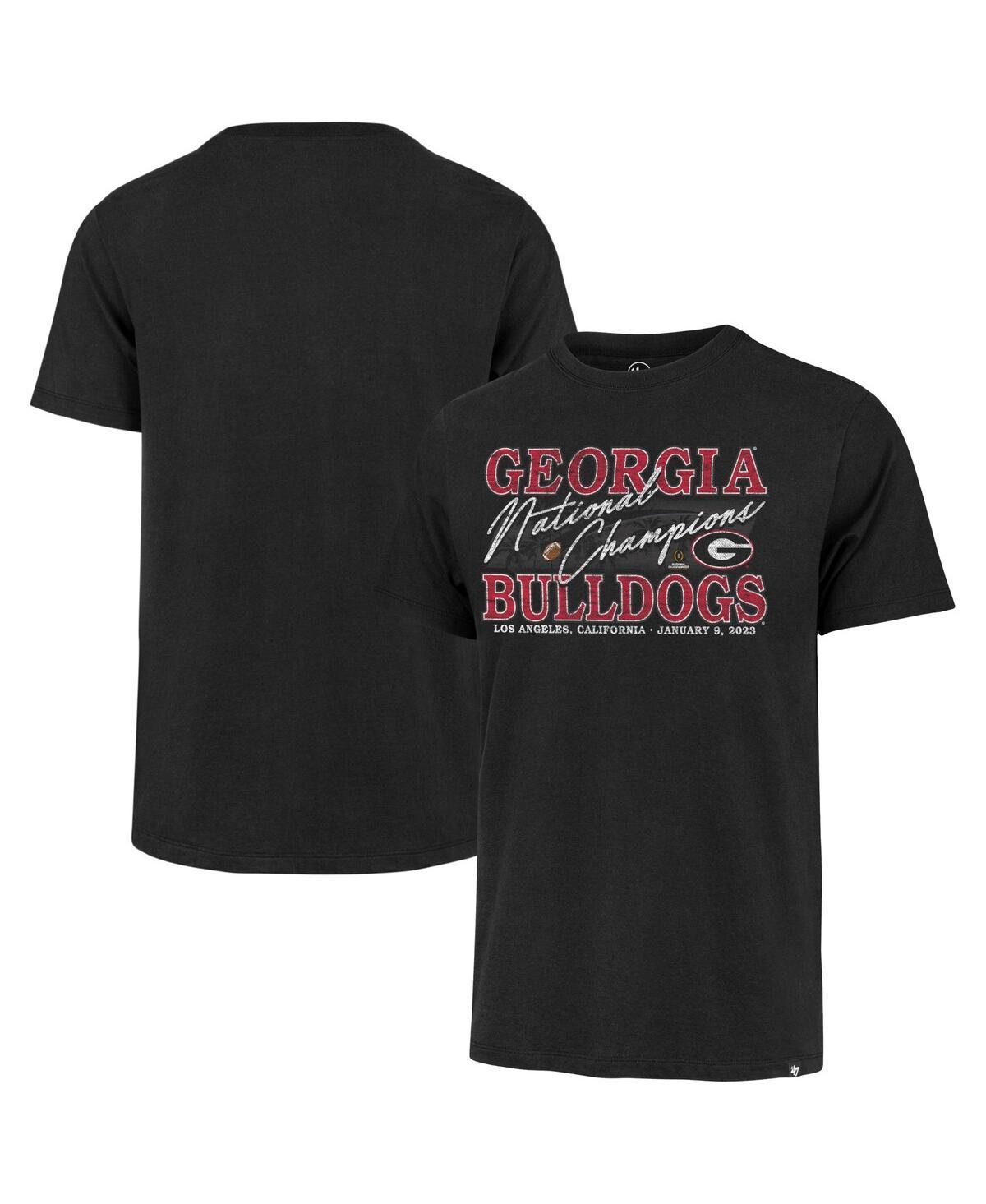 Mens 47 Brand Black Georgia Bulldogs College Football Playoff 2022 National Champions Script T-shirt Product Image