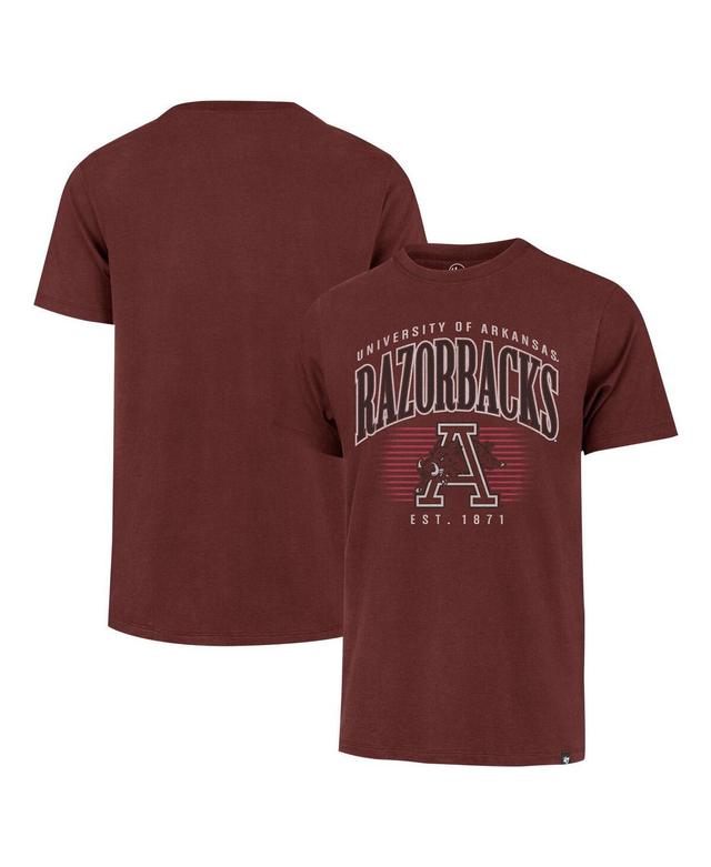 47 Brand Mens Maroon Arkansas Razorbacks Double Header Franklin T-Shirt Product Image