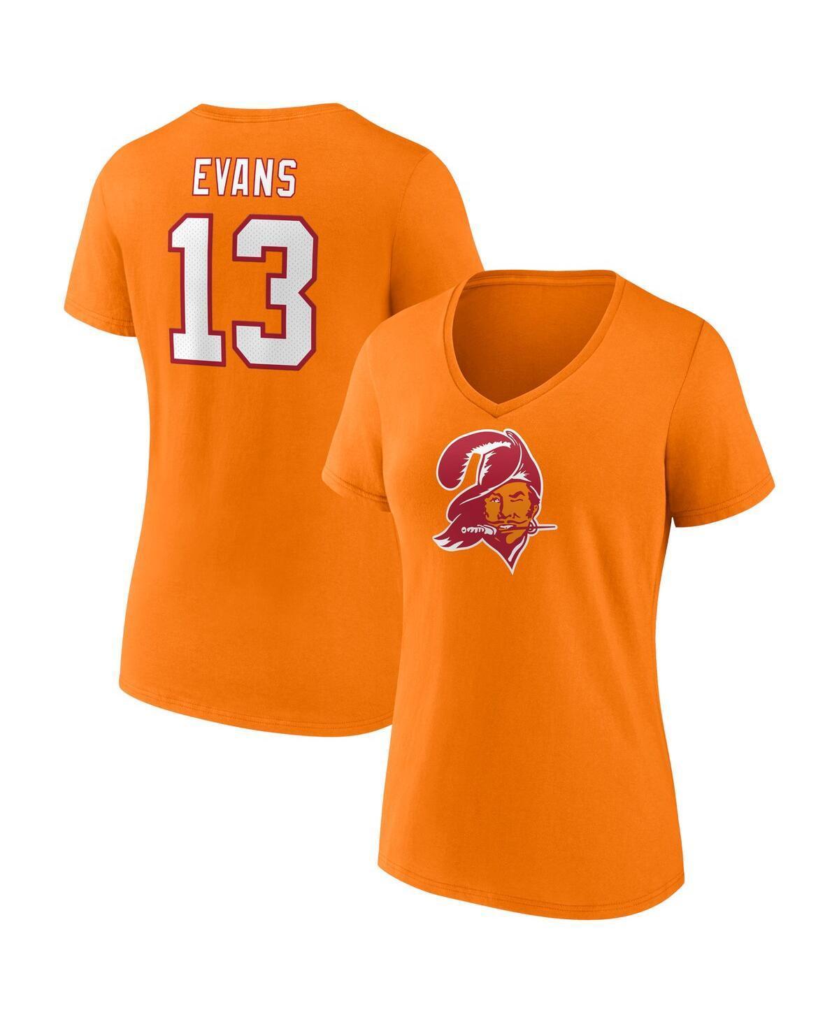 Womens Fanatics Branded Mike Evans Tampa Bay Buccaneers Player Icon Name & Number V-Neck T-Shirt Product Image