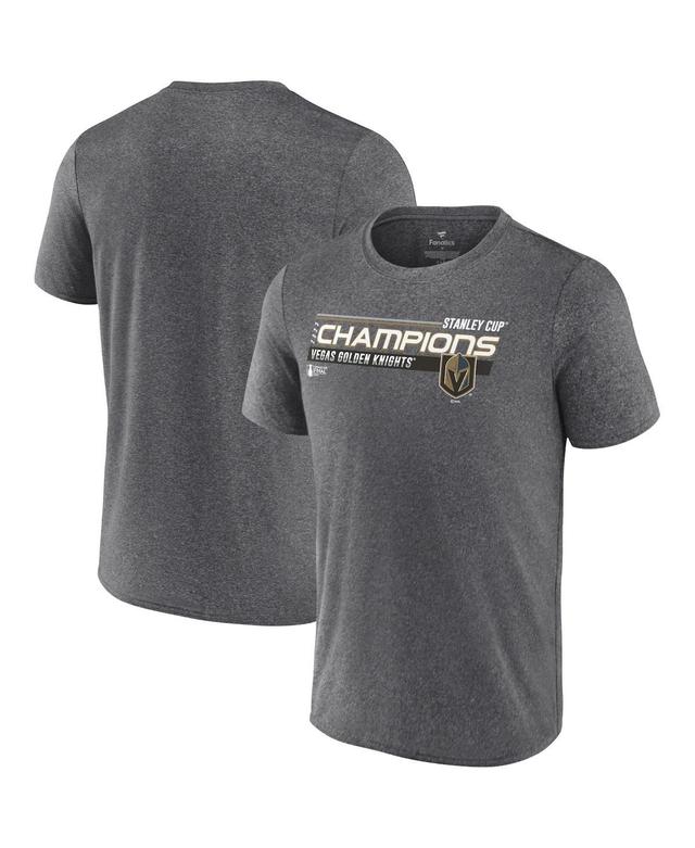 Mens Fanatics Heather Charcoal Vegas Golden Knights 2023 Stanley Cup Champions Shift Performance T-shirt Product Image