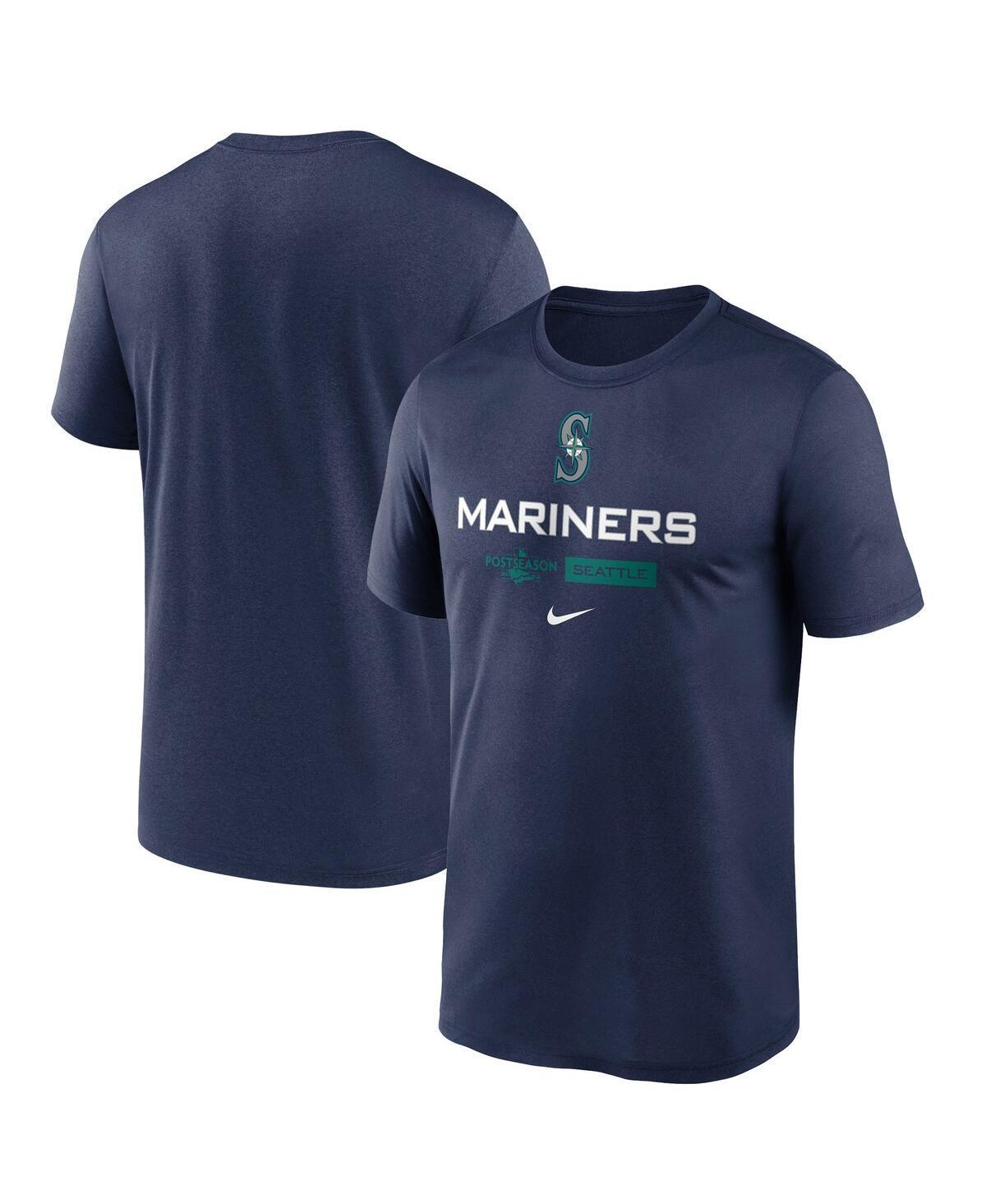 Mens Nike Navy Seattle Mariners 2022 Postseason Authentic Collection Dugout T-shirt Product Image