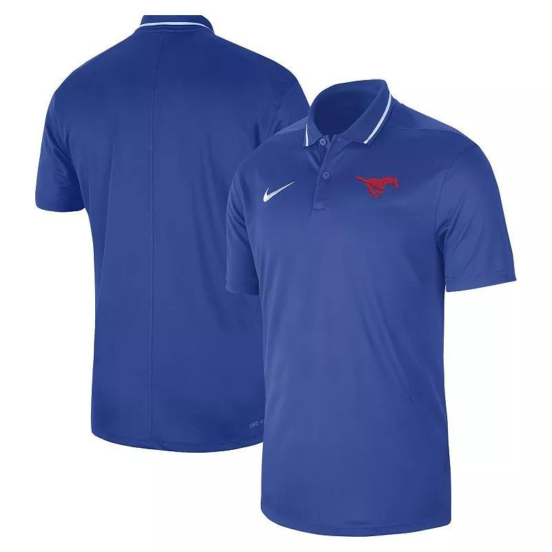 Mens Nike Royal SMU Mustangs 2023 Sideline Coaches Performance Polo Product Image