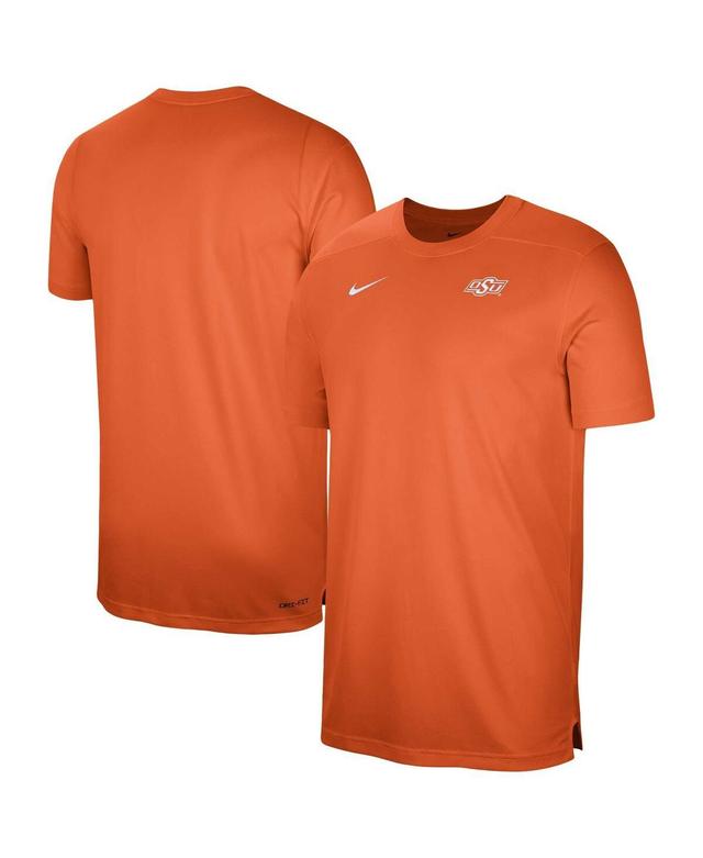 Mens Nike Orange Oklahoma State Cowboys Sideline Coaches Performance Top Product Image