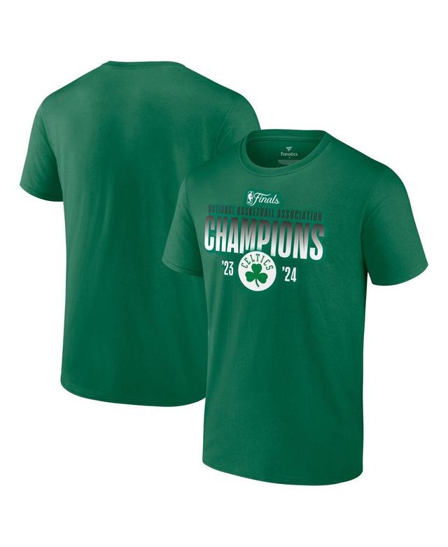 Mens Fanatics Kelly Boston Celtics 2024 NBA Finals Champions Blocked Shot T-Shirt Product Image