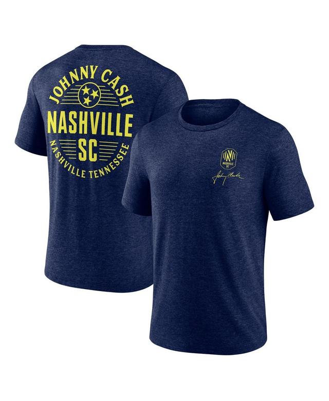 Mens Fanatics Heather Navy Nashville Sc x Johnny Cash Oval T-shirt Product Image