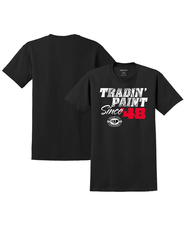 E2 Apparel Mens Black Nascar Tradin Paint Since 48 Tri-Blend T-Shirt Product Image