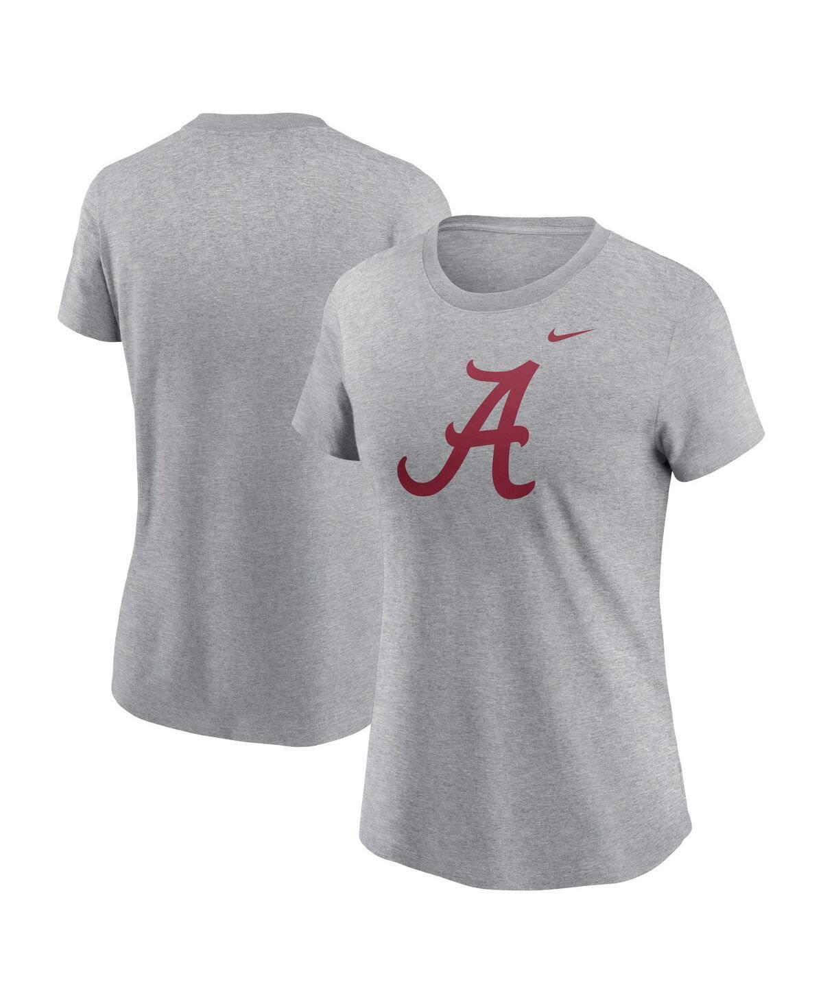 Nike Womens Heather Gray Alabama Crimson Tide Primetime Evergreen Logo T-Shirt Product Image