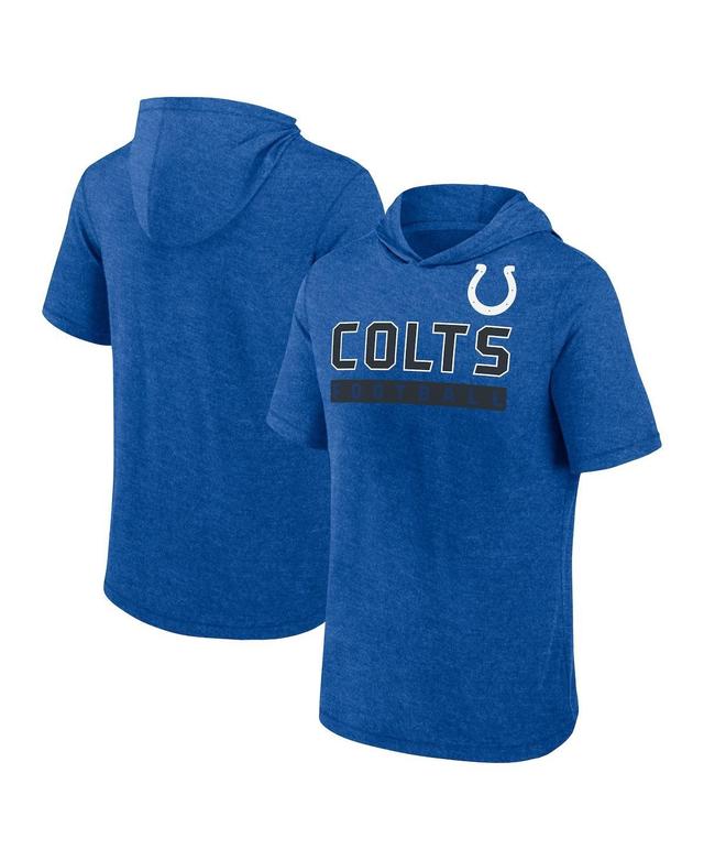 Fanatics Mens Heather Royal Indianapolis Colts Push Short Sleeve Pullover Hoodie Product Image