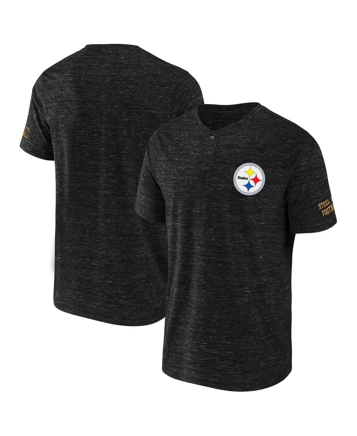 Mens NFL x Darius Rucker Collection by Fanatics Pittsburgh Steelers Slub Henley T-Shirt Product Image