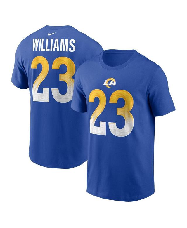 Mens Nike Kyren Williams Royal Los Angeles Rams Player Name and Number T-shirt Product Image