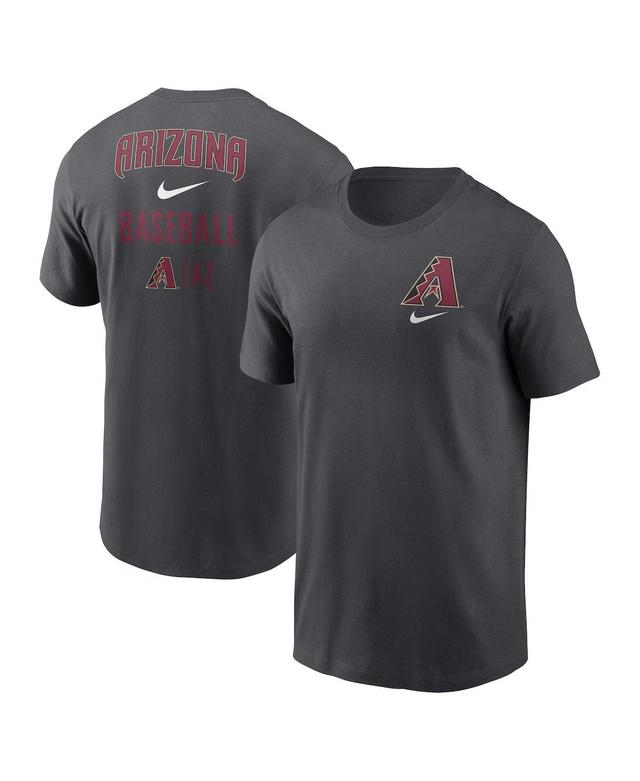 Mens Nike Charcoal Arizona Diamondbacks Logo Sketch Bar T-shirt Product Image