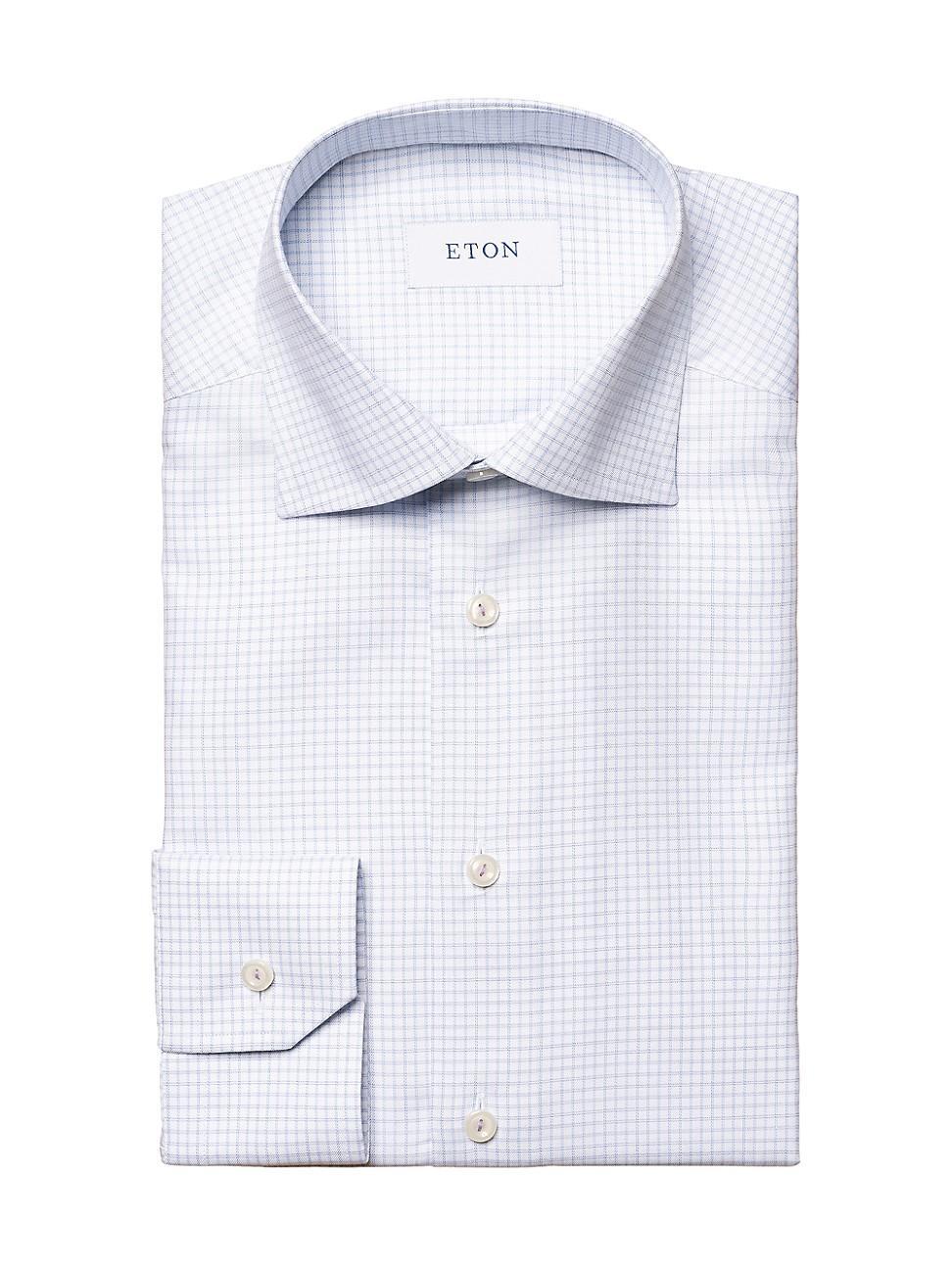 Mens Contemporary-Fit Check Cotton-Blend Shirt Product Image