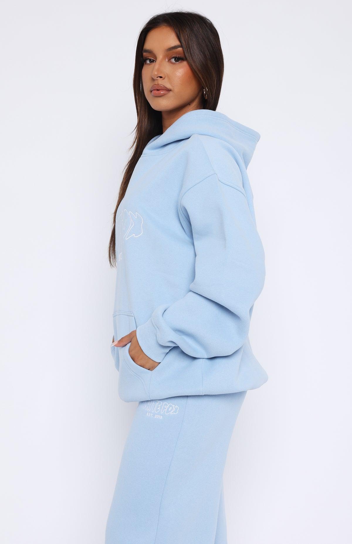 Missed Flights Oversized Hoodie Soft Blue Product Image