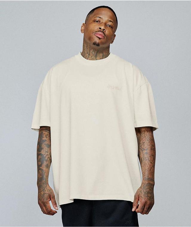 4Hunnid Komfort Kollection Cream Pigment Dye T-Shirt Product Image