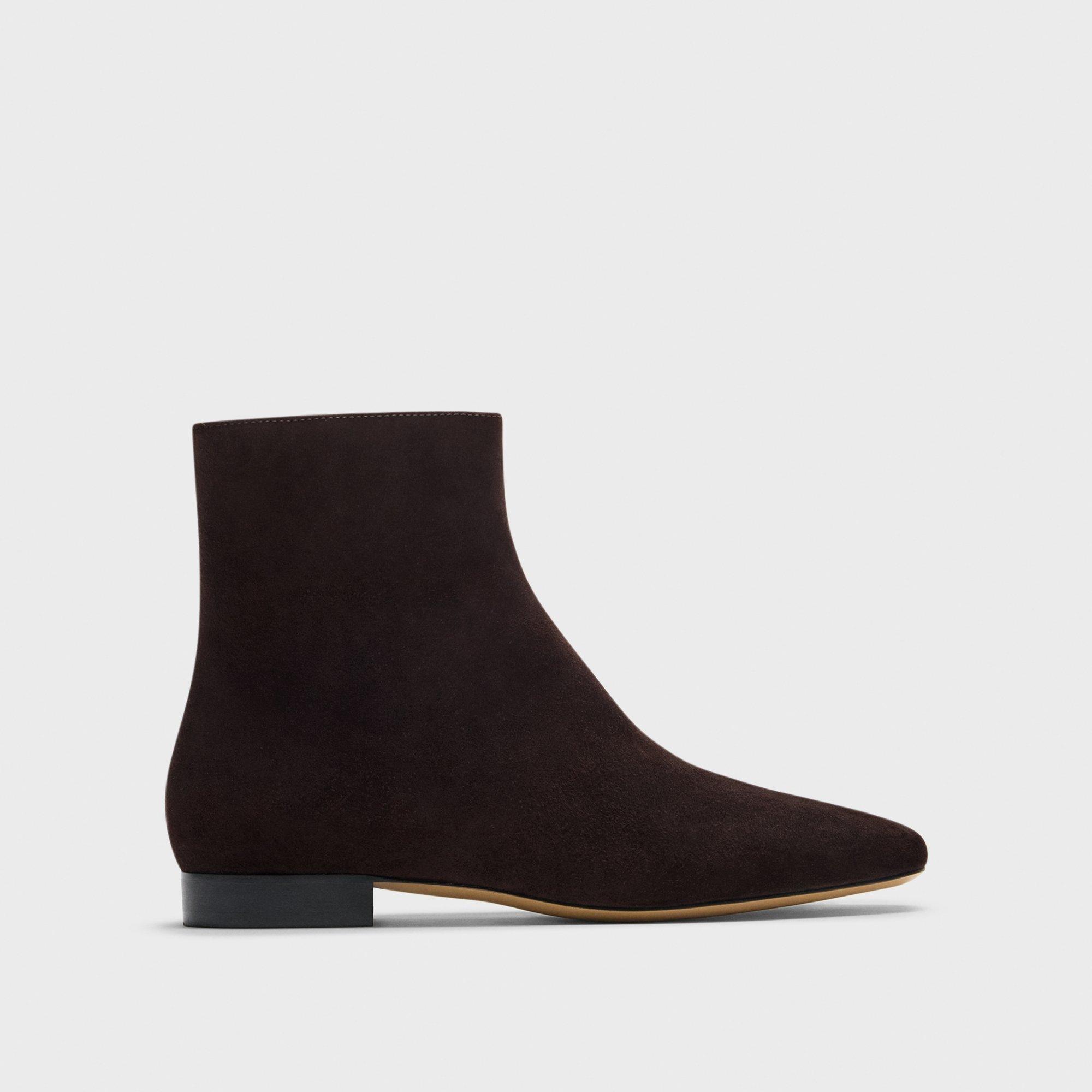 Suede Zip Bootie | Theory Product Image