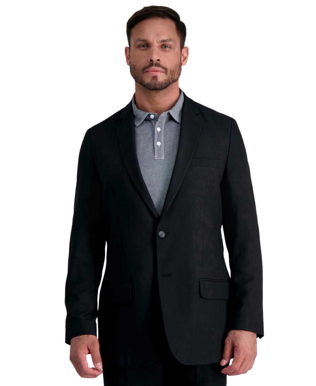 Mens Haggar Smart Wash Repreve Classic-Fit Suit Jackets Black Product Image