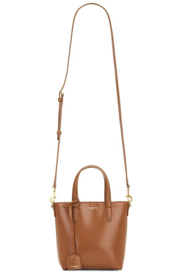 SAINT LAURENT Women Mini Toy Leather Shopping Bag In Brown Product Image