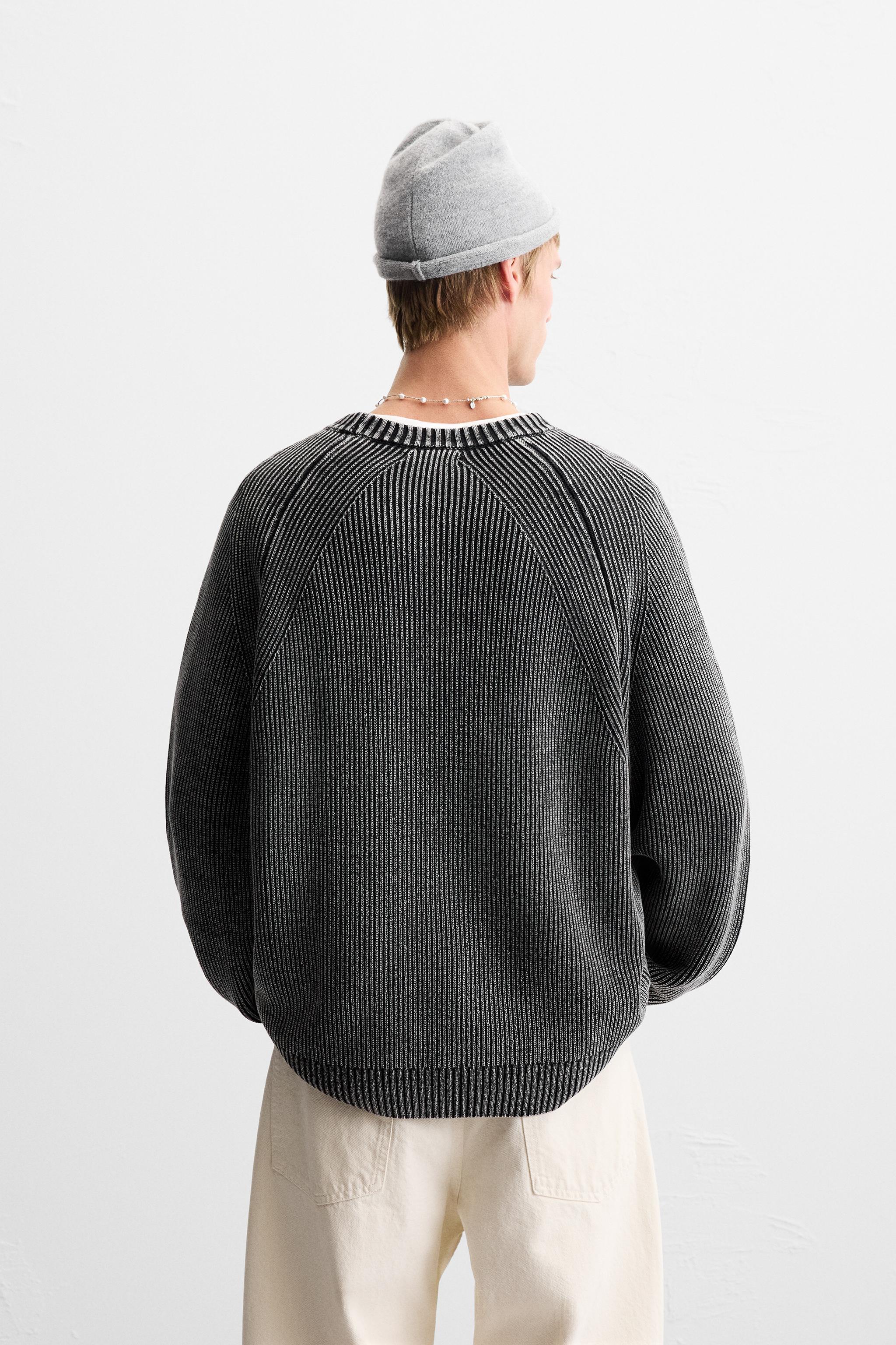 WASHED TEXTURED SWEATER Product Image