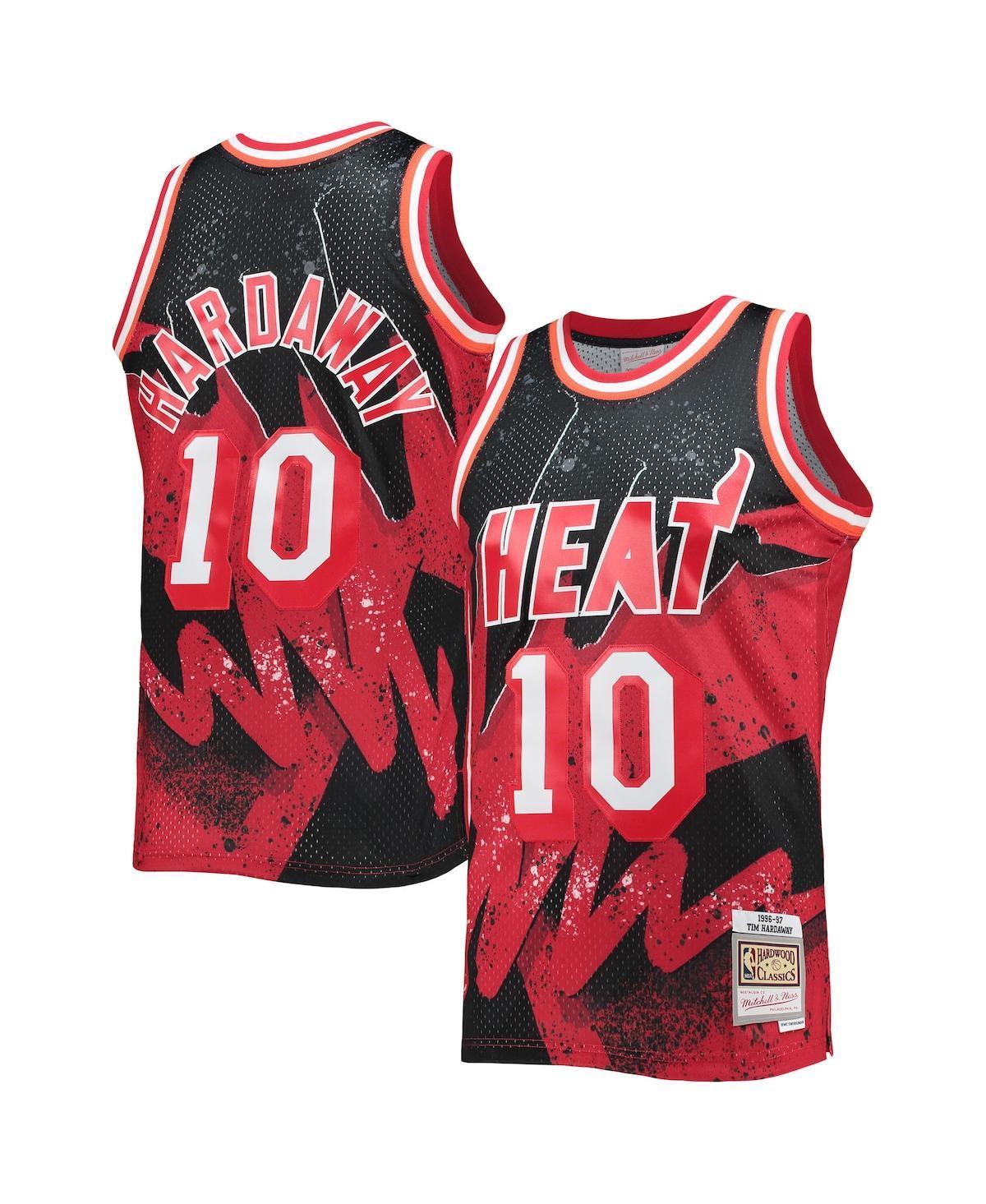 Mens Mitchell & Ness Tim Hardaway Scarlet Miami Heat Hardwood Classics 1996-97 Hyper Hoops Swingman Jersey - Scarlet Product Image