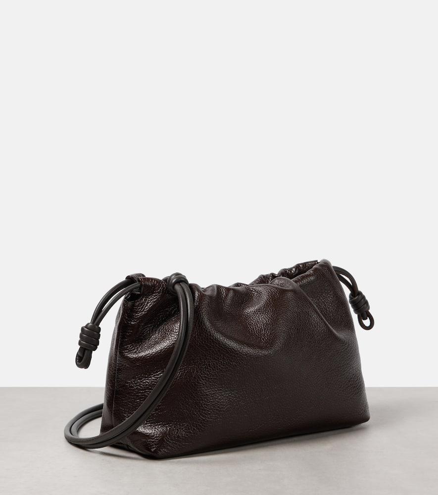 LOEWE Flamenco Small Leather Bucket Bag In Oxblood Product Image