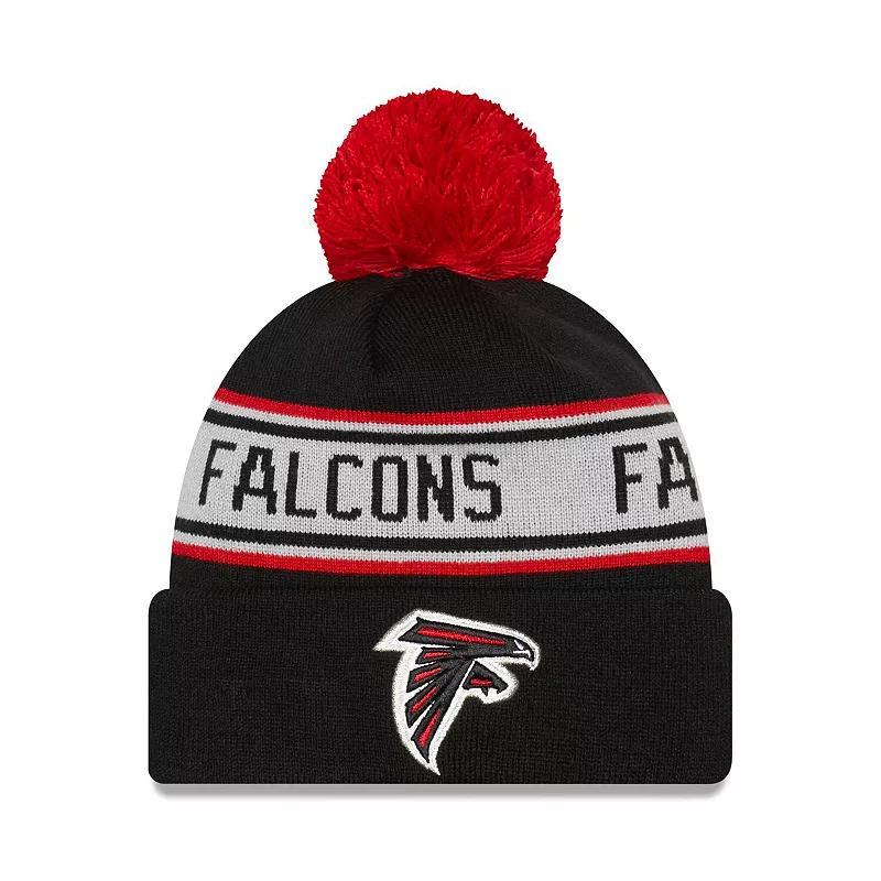 Mens New Era Black Atlanta Falcons Repeat Cuffed Knit Hat with Pom Product Image