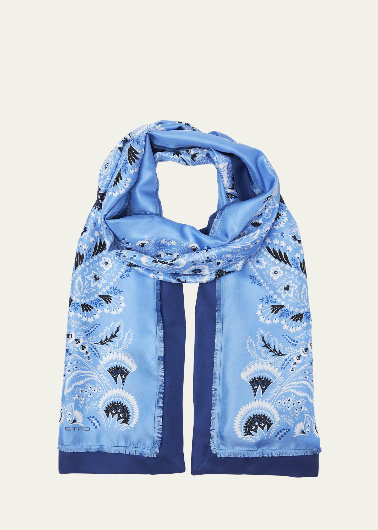 Etro Floral Silk Fringe Scarf product image