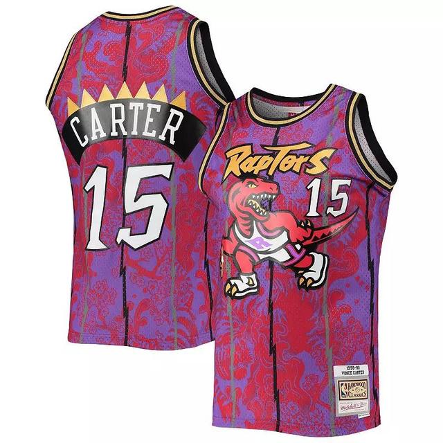 Mens Mitchell & Ness Vince Carter Purple Toronto Raptors Hardwood Classics 1998/99 Lunar New Year Swingman Jersey Product Image