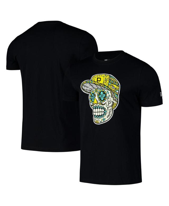 Mens New Era Black Cincinnati Reds Sugar Skulls T-Shirt Product Image