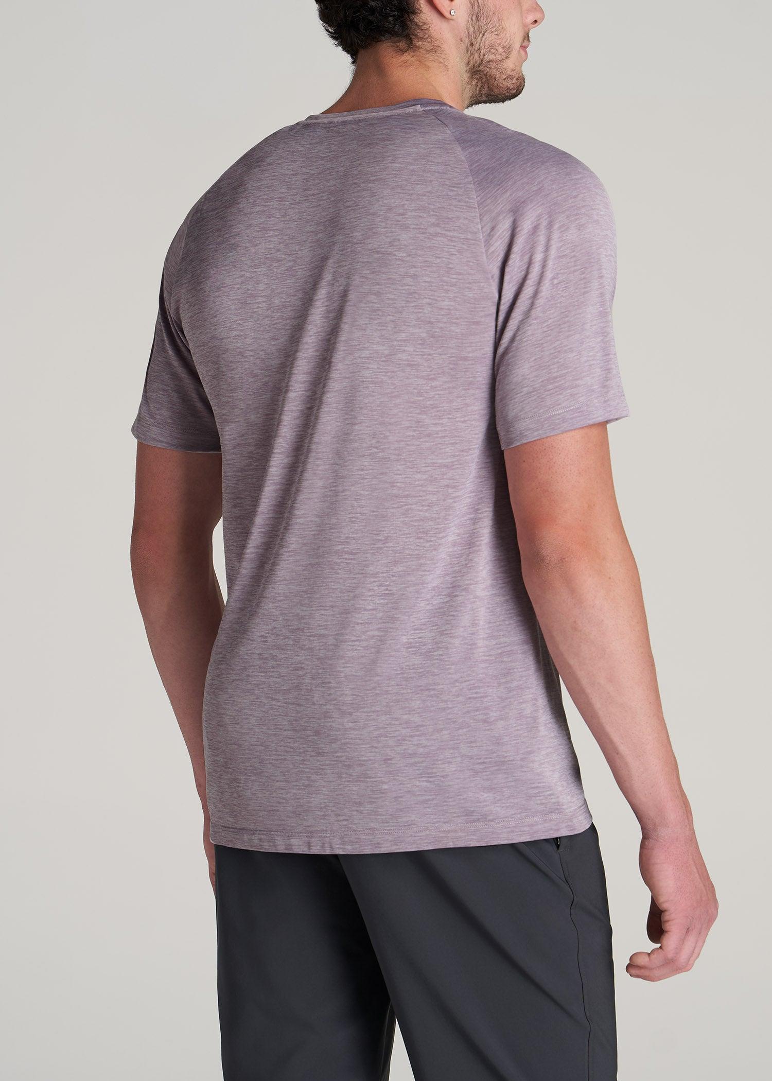 A.T. Performance MODERN-FIT Raglan Short sleeve Tee for Tall Men in Lavender Mix Male Product Image