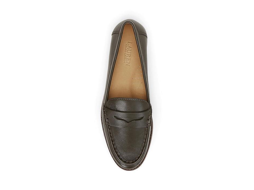 Lauren Ralph Lauren Wynnie Nappa Leather Loafer (Dark ) Women's Shoes Product Image