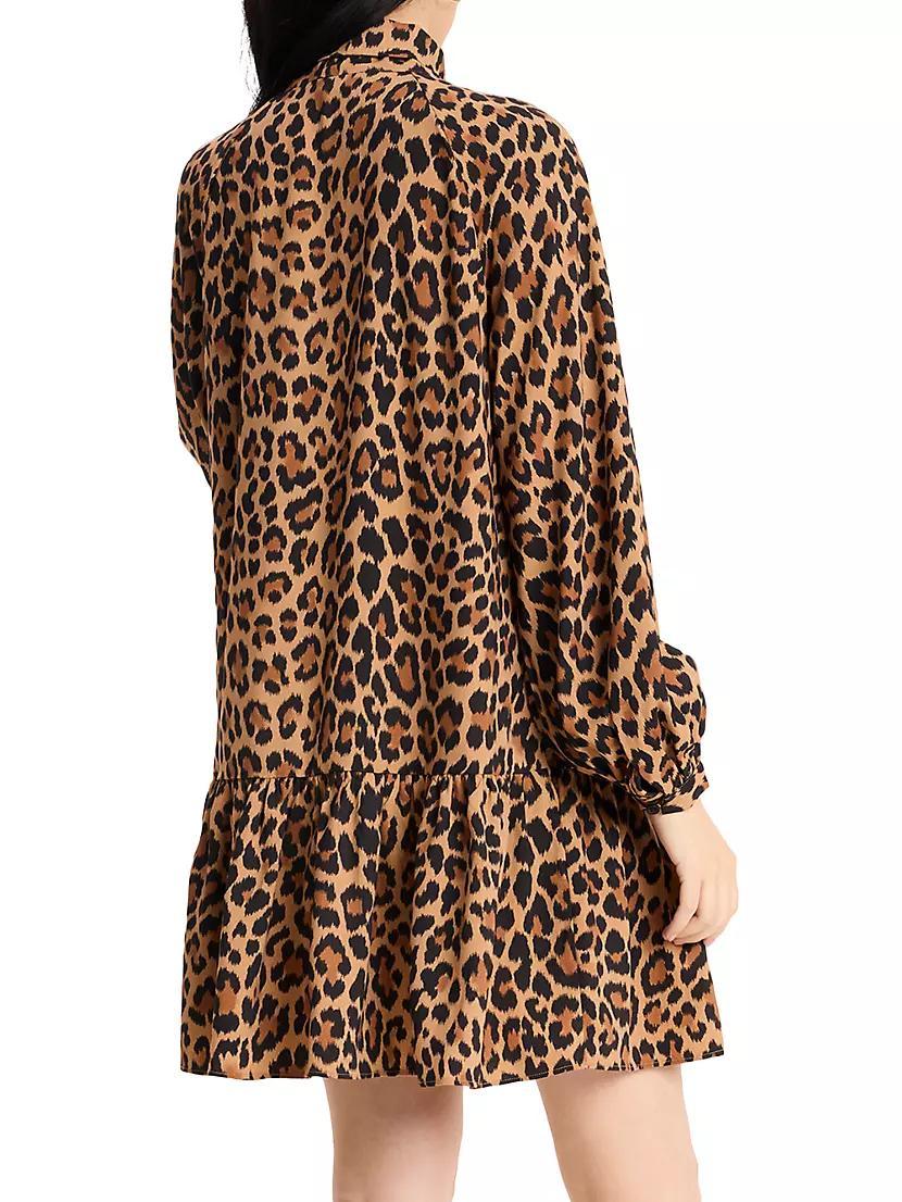 Mainline Classic Leopard Tieneck Minidress Product Image