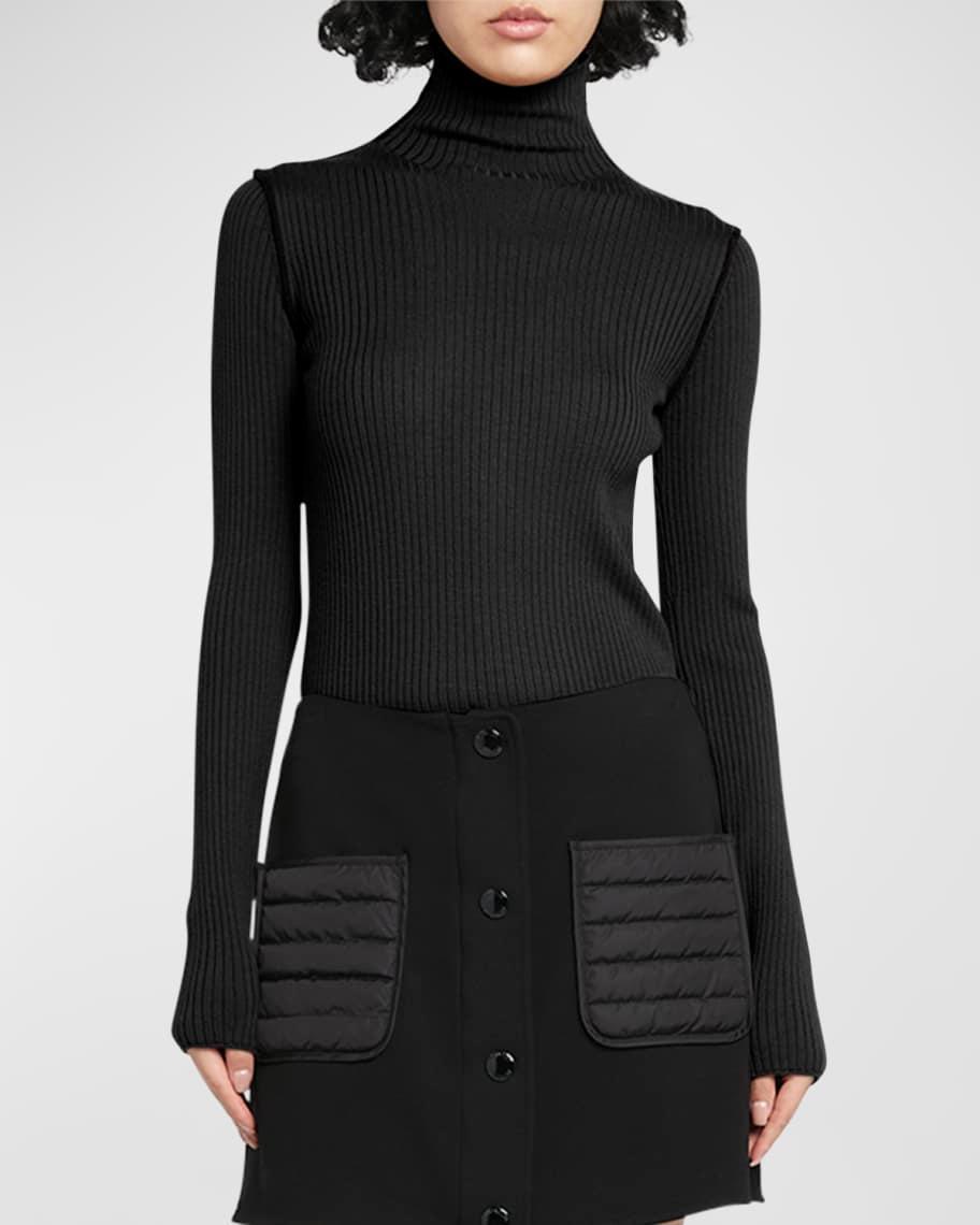 Extra Fine Wool Ribbed Turtleneck Sweater  Product Image