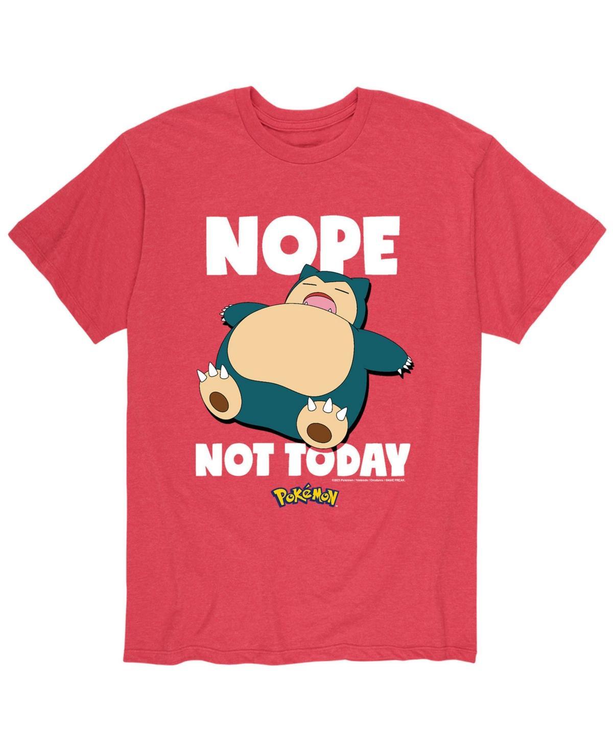 Mens Pokmon Nope Not Today Snorlax Tee Red Product Image